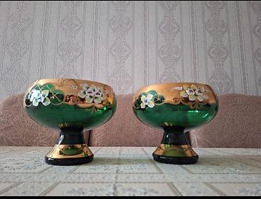 suse balon: İki ədəd dekorativ şüşə piyalə/kupa dəsti - Material: rəngli şüşə - — 6