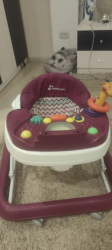 mama: Детские ходунки Mamalove. - Цвет: бордовый/белый с узором «зигзаг» на — 2