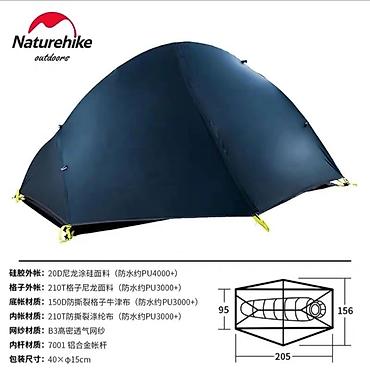 одноместный: Одноместная палатка Naturehike для велопоходов новая. Ни разу не — 3