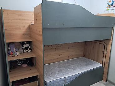 Mebel: Oğlan və qız üçün, İşlənmiş, Çarpayı, Matras ilə, Siyirməli, Laminat — 1