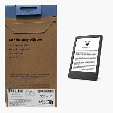 Elektron kitablar: "Amazon All-new Kindle (2024 Model) - 16GB Qara, Tam Orijinal!" ❗