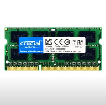 İnformatika: Crucial by Micron noutbuk RAM modulu - Model: CT51264BF160BJ.C8FPD -