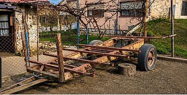 uprilo: Poluprikolica/prikolica – gvozdeni ram sa osovinom - Masivan čelični — 3