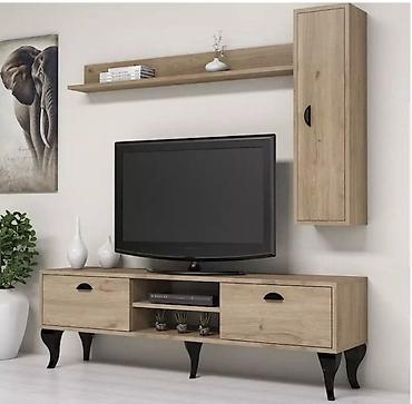 TV altlığı: Məhsul: TV stendi və divar modullu media dəsti Təsvir: - Müasir — 1