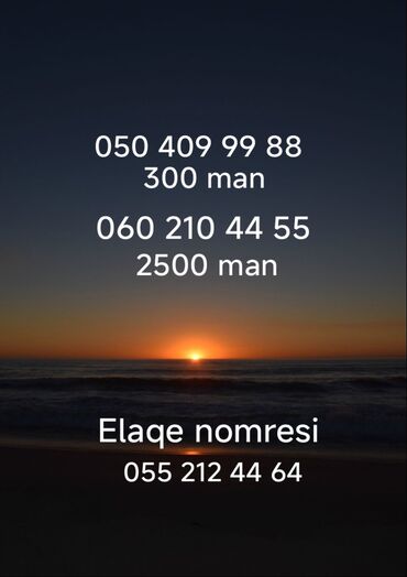 099 olan nomreler: Nomreler yenidir ozuma almiwdim sadece iwletmedim 060 azercel