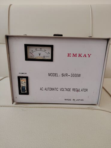nerj su cəni: EMKAY SVR-3000W – AC Automatic Voltage Regulator Xüsusiyyətlər: -