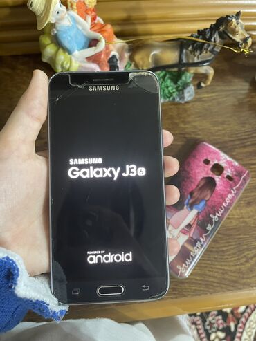 telefon yaddas karti qiymetleri: Samsung Galaxy J3 2016, 8 GB, rəng - Qara, Sensor, İki sim kartlı