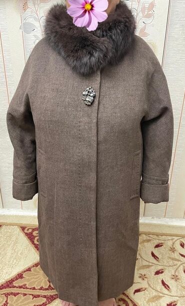 пальто оверсайс: Пальто, Классика, Зима, Длинная модель, 4XL (EU 48)