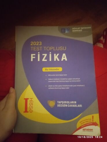 fizika 2023 toplu pdf: Məhsul: 2023 Test Toplusu – Fizika (I hissə) Xüsusiyyətlər: -