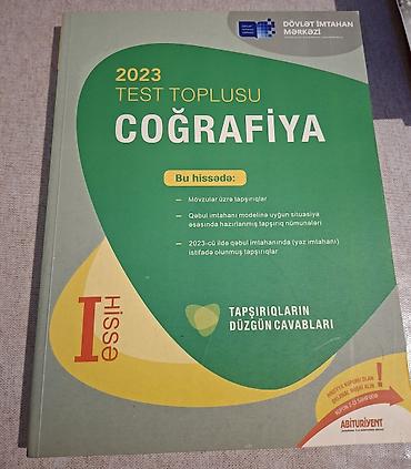 Testlər: “2023 Test Toplusu: Coğrafiya” – I hissə - Nəşr: Dövlət İmtahan — 1