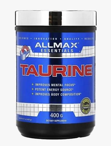ALLMAX Taurine 3000 мг — это чистый таурин в порошке, который играет