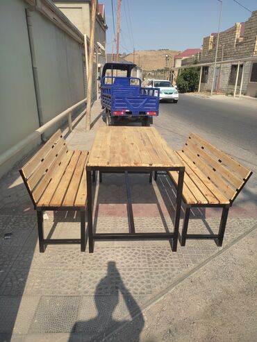 masa və stul dəsti: Balkon üçün, Yeni, Açılmayan, Dördbucaq masa, 2 stul