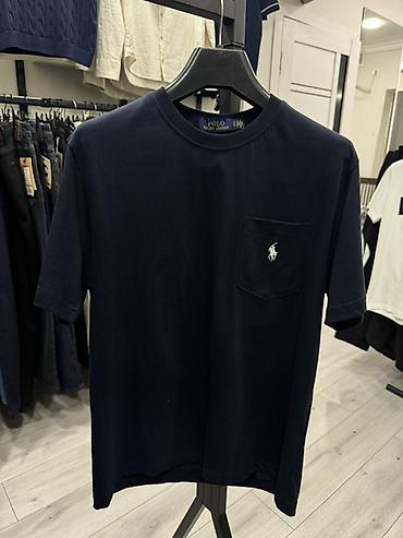 Мужская футболка, S, M, L, Polo Ralph Lauren, Новый, цвет - Синий, Самовывоз