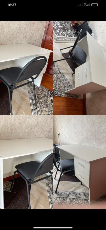 офисная мебель бишкек таатан: Офисный Стол, цвет - Белый, Новый