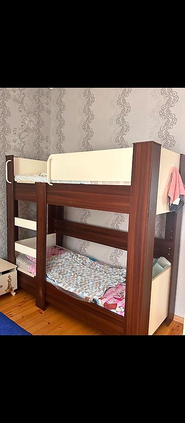 2х yarus carpayı: 077 613 12 74 İki mərtəbəli uşaq çarpayısı - Material: ağac karkas — 1