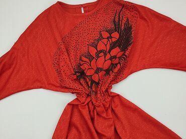 sukienki czerwona welurowa: Sukienka, M, stan - Dobry