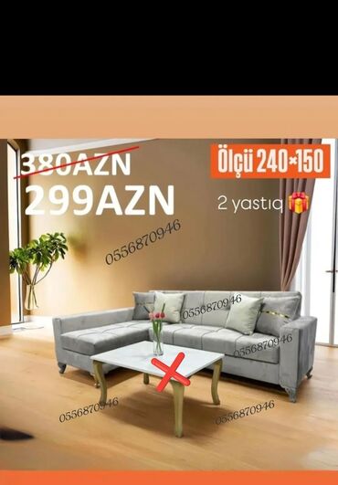 Sifarişlə divanlar: Künc divan, Qonaq otağı üçün, Parça, Bazalı, Açılan, Kitab — 3