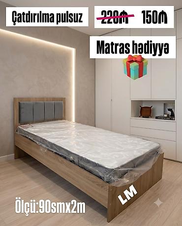 carpayı doşəyi: Yeni, Təknəfərlik çarpayı, Matras ilə — 4