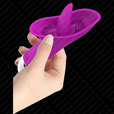 Товары для взрослых: Вибромассажер для стимуляции клитора Лиловый вибратор выполнен из — 2
