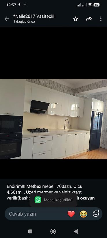 Endirim!!! Metbex mebeli 700azn. Olcu 4.66sm. Uzeri mermer ve yalniz lalafo.az -da Endirim!!! Metbex mebeli 700azn. Olcu 4.66sm. Uzeri mermer ve yalniz