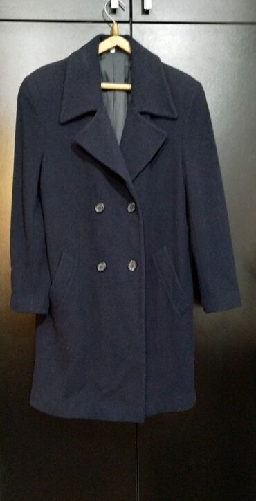 пальто 44: Пальто, Классика, Осень-весна, Кашемир, Короткая модель, С поясом, M (EU 38)