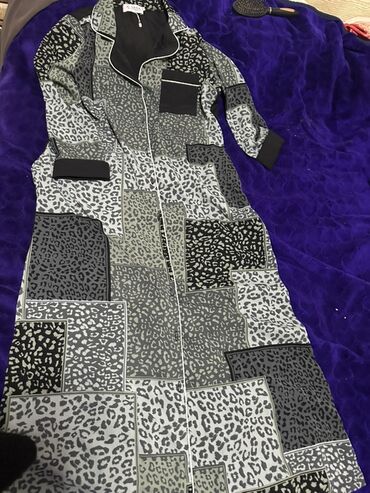 Повседневные платья: Повседневное платье, Длинная модель, Полиэстер, Платье-рубашка, M, L — 2