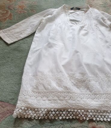 bele haljine za plazu: Zara S (EU 36), color - White, Other sleeves