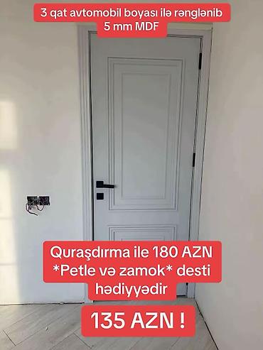 Otaq qapıları: Yeni Otaq qapısı 90x205 sm Plintus ilə, Zəmanətsiz, Ödənişli quraşdırma, Pulsuz çatdırılma -da lalafo.az — 5 Otaq qapıları: Yeni Otaq qapısı 90x205 sm Plintus ilə, Zəmanətsiz, Ödənişli quraşdırma, Pulsuz çatdırılma — 5