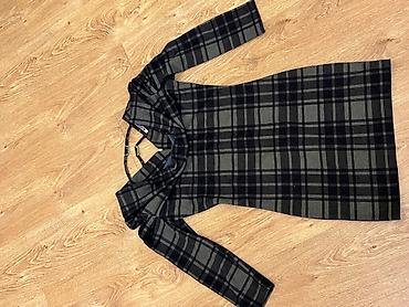 Donlar: Qara-boz rəngli dama (plaid) naxışlı qadın paltarı - Model: dizə — 2