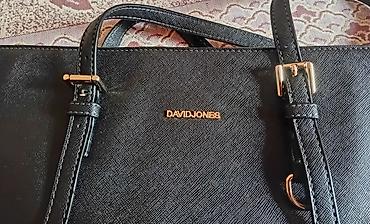 Çantalar: David Jones qadın çantası – klassik qara rəng - Material: Saffiano — 2