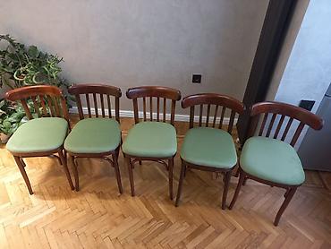 qədimi stul: Qedimi Venskiy stullar 5 eded. - Material: bərk ağac karkas — 1