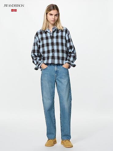 Джинсы, Прямые, Uniqlo, Япония, Средняя талия
