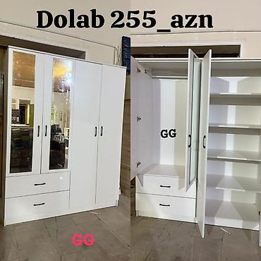 Ağ rəngli 4 qapılı paltar dolabı. - Ön hissədə iki ədəd güzgülü qapı lalafo.az -da Ağ rəngli 4 qapılı paltar dolabı. - Ön hissədə iki ədəd güzgülü qapı