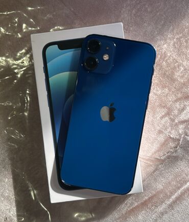 işlənmiş iphone 13: IPhone 12 mini, 64 GB, Blue Titanium, Barmaq izi, Simsiz şarj, Face ID