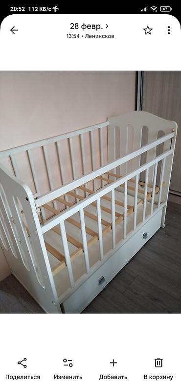 Дом и сад: Продам детскую кроватку, б/у, в хорошем состоянии, с выдвижным ящиком — 4