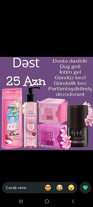 ziyafet donu s: Qadınlar üçün şəxsi baxım dəsti – 25 AZN Dəstərin tərkibi: - Duş geli — 1
