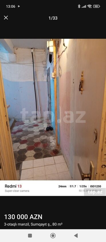3 otaqli evlerin satisi: Saray, 3 otaqlı, Köhnə tikili, 80 kv. m