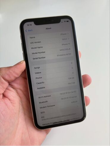 Apple iPhone: IPhone 11, 128 GB, Ağ, Face ID — 8