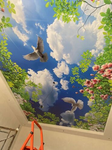 Натяжной потолок: Натяжной потолок 3D потолки Бесплатный замер — 4