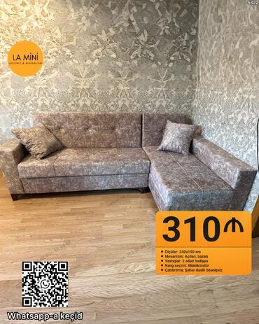 metbex künc divanları: Künc divan, Açılan, Bazalı, Parça, Şəhərdaxili pulsuz çatdırılma