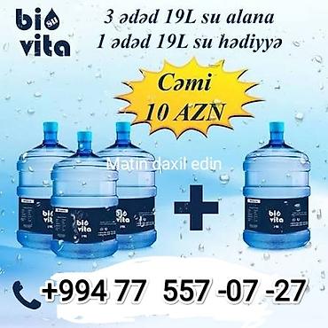 İçkilər: Məhsul: BioVita içməli su – 19 litrlik damacana Xüsusiyyətlər: - — 3