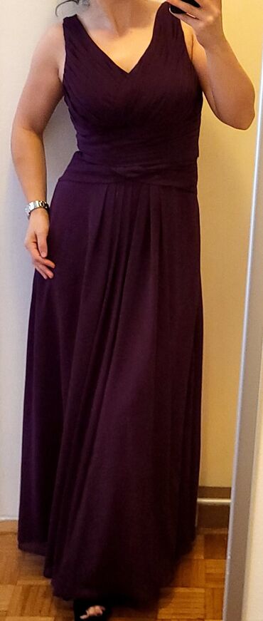 petrolej boja haljine: M (EU 38), L (EU 40), color - Purple, Evening, With the straps