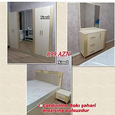 Yataq otağı dəsti Tərkibi: - 6 qapılı paltar şkafı (orta hissə