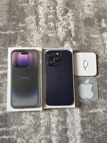 айфон 8 не бу: IPhone 14 Pro, Б/у, 256 ГБ, Deep Purple, Защитное стекло, Чехол, Коробка, 87 %