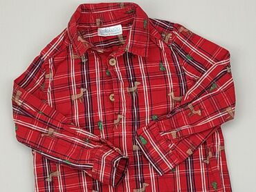 czerwona koszula w kratę dla chłopca: Bluzka, So cute, 9-12 m, stan - Bardzo dobry