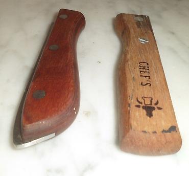 Noževi: Drvene drške za nož – zamenske skale sa metalnim linerom - Komplet — 10