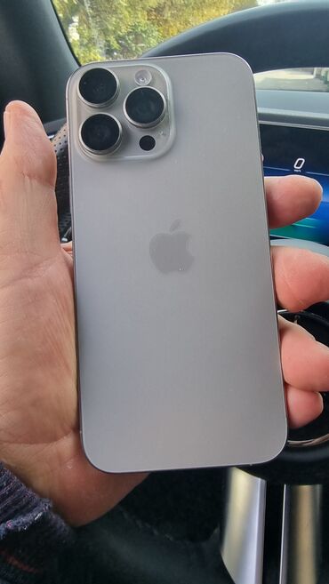 чехоы: IPhone 16 Pro Max, Колдонулган, 256 ГБ, Natural Titanium, Каптама, 96 %