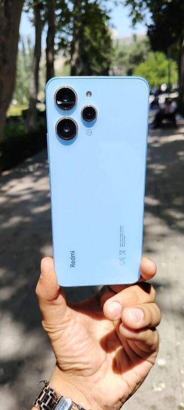 телефон fly wizard plus: Redmi Note 12, 128 GB, rəng - Mavi, Sensor, Barmaq izi, Face ID