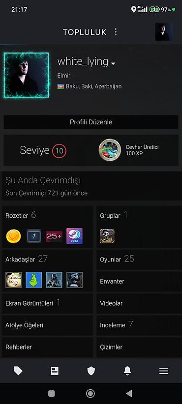 gta 5 online disk: Məhsul: Steam hesabı Xüsusiyyətlər: - Profil: white_lying (səviyyə — 1