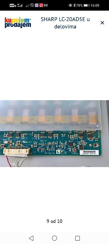 Aksesoari za TV i video: SHARP LC-20AD5E – delovi za TV Dostupni originalni moduli i — 10